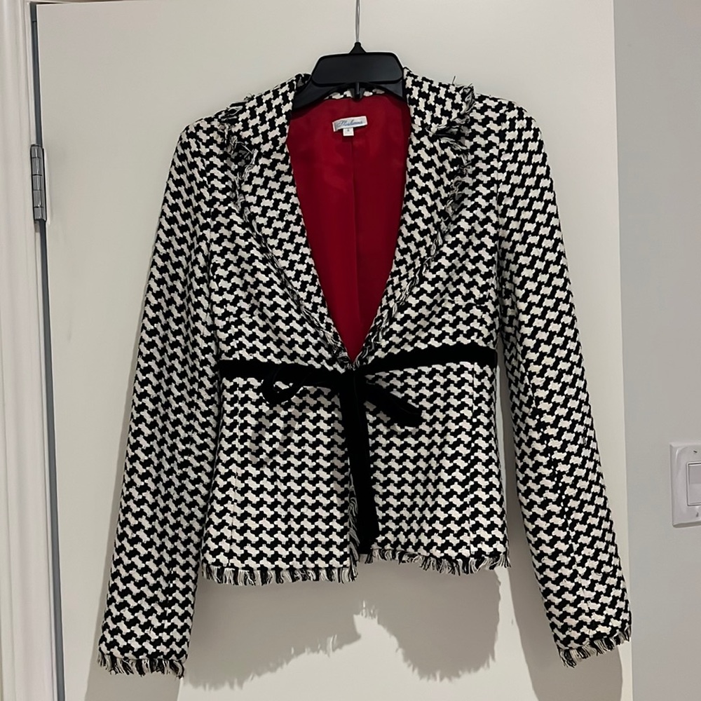 Shoshanna Houndstooth Women’s Blazer